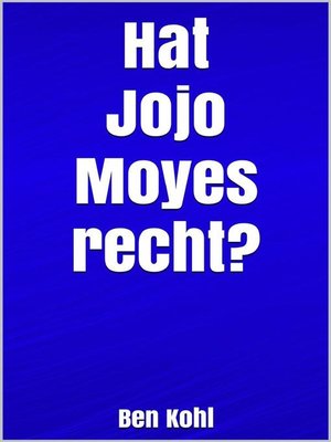 cover image of Hat Jojo Moyes recht?